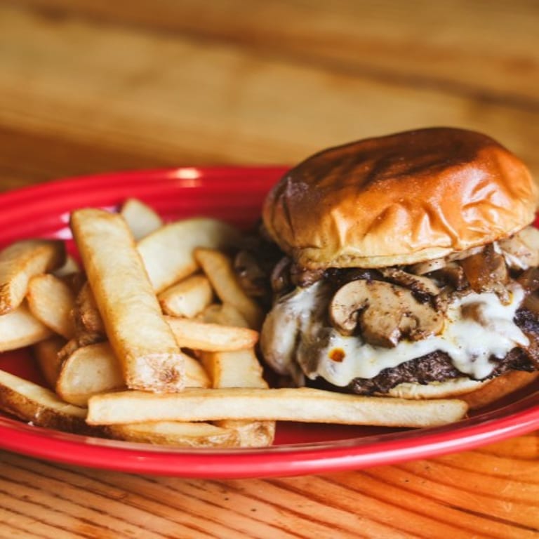 Mushroom Swiss Burger Delight