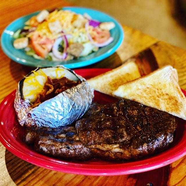 Ribeye & Shrimp.